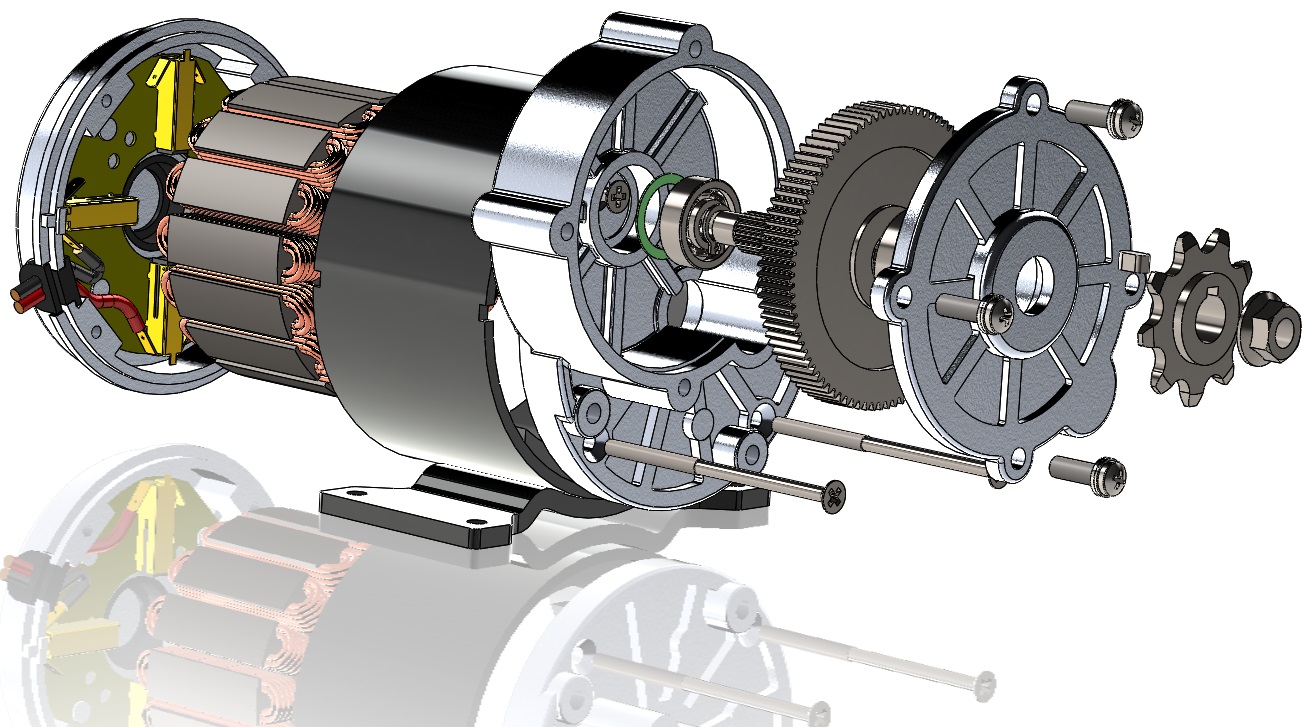 24v DCֱp늙C(j)ģ3DD SolidworksO(sh)Ӌ(j) STP IGS