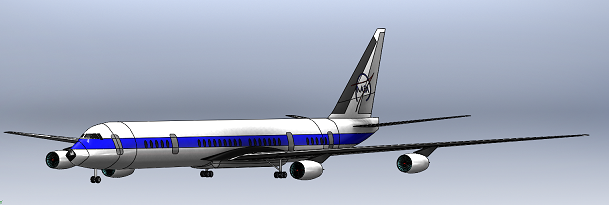 ˹DC-8İl(f)͇ʽ͙Cģ3DD Solidworks STEP