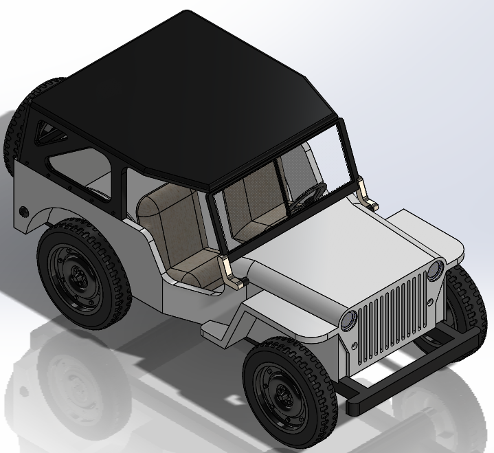 Jeep-128(jin)׼܇Сģ3DD SolidworksO(sh)Ӌ(j)