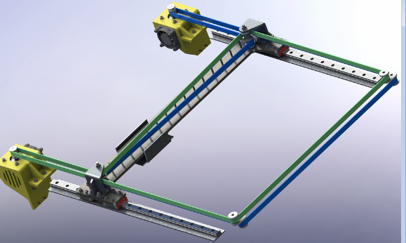 Core XY kinematic XYS(dng)C(j)(gu)3DD SolidworksO(sh)Ӌ(j)