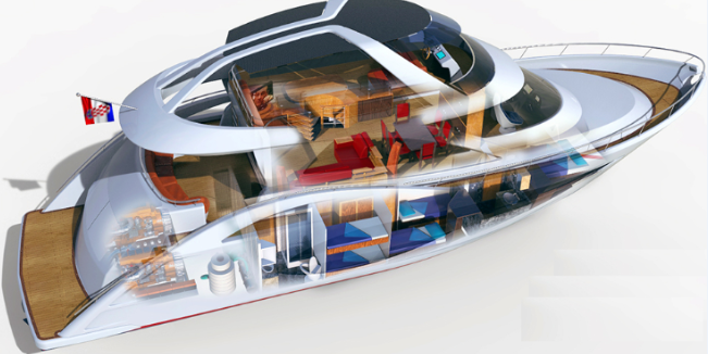 24motoryachtA˽Φͧ solidworksOӋ