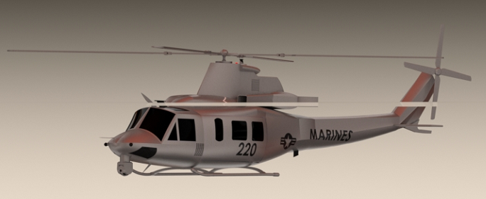 Bell UH-1YֱC(j)ģ3DD SolidworksO(sh)Ӌ(j)