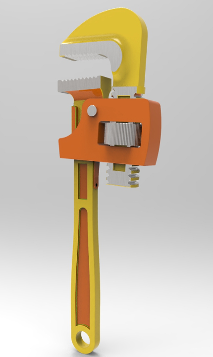 pipe-wrenchֺģ3DģD SolidworksOӋ