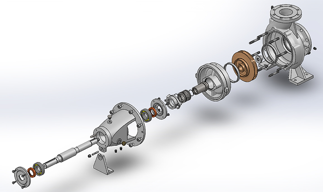 Centrifugal Pump 125-100-250xı3DģD STEPʽ