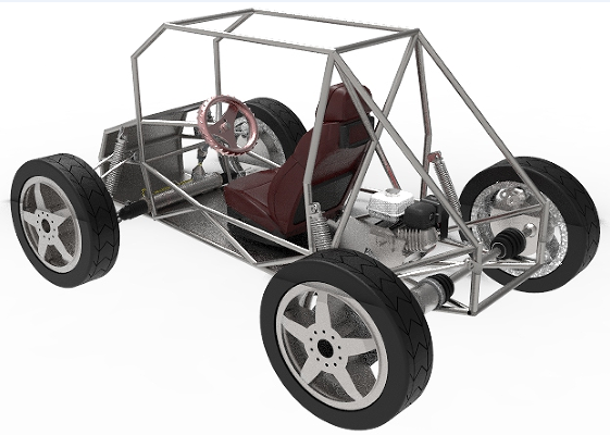 Go-cart vehicle݆䓹܇3DD skp Solidworksʽ