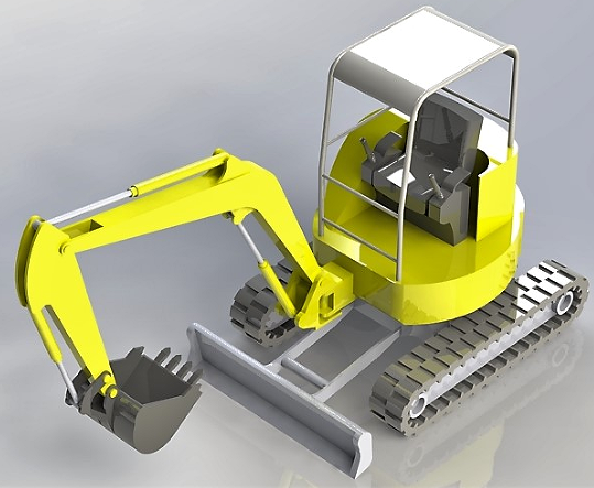 mini-excavatorСھCģ3DD SolidworksOӋ
