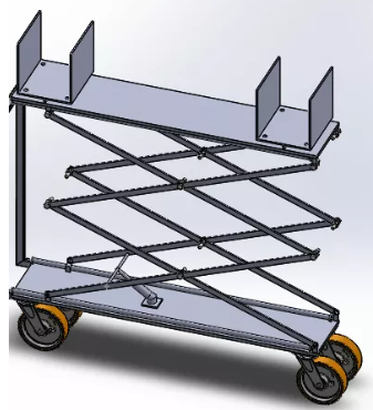 Hydraulic scissor liftҺʽC3D(sh)ģD SolidworksO(sh)Ӌ