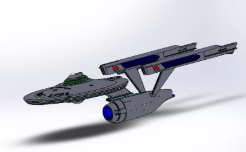 Nave USS Enterprisewģ3DD SolidworksO(sh)Ӌ(j)