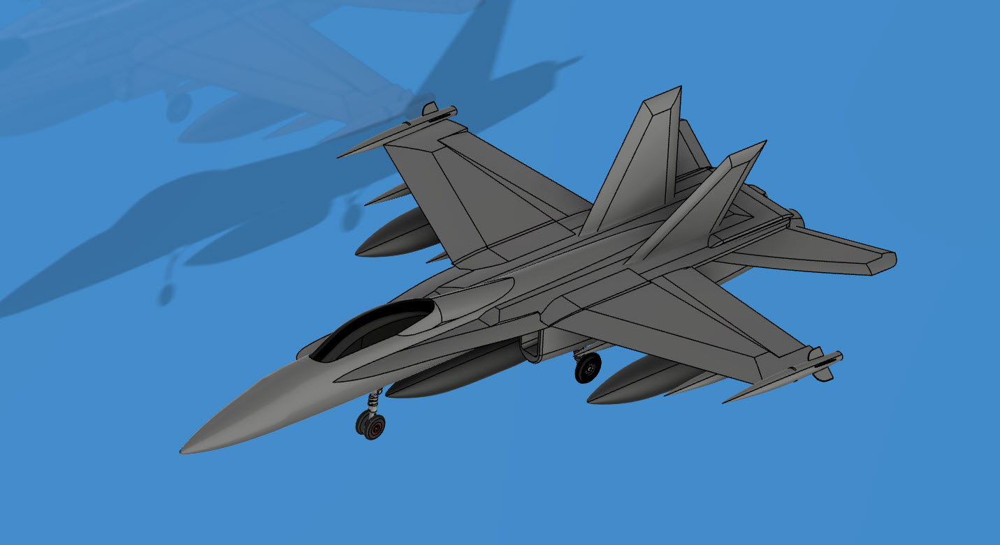 CF-18 Hornet𶷙Cģ3DD STEP STLʽ