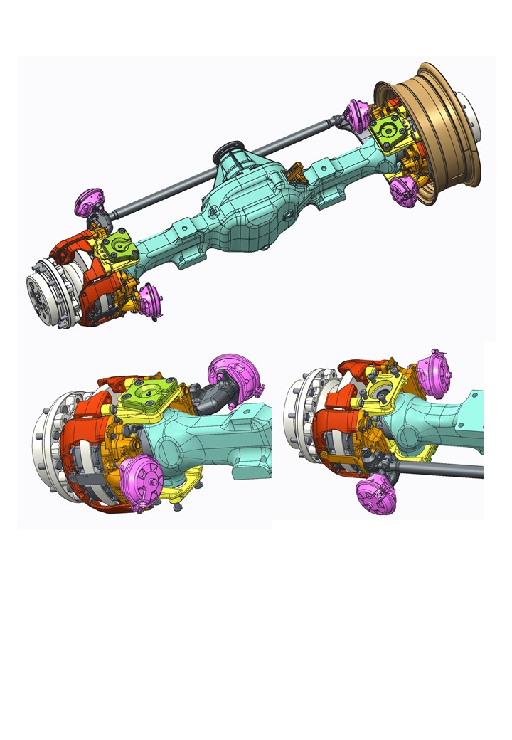 Steering axle with 4 air brakesD(zhun)S3D(sh)ģD STPʽ