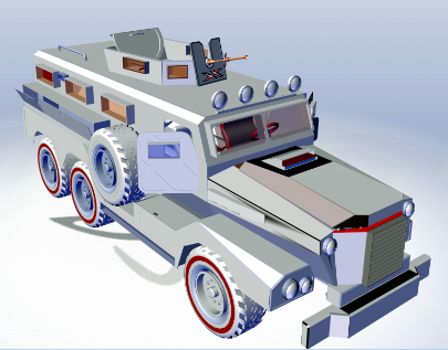 Military APC Gashab܇ģ3DD SolidworksO(sh)Ӌ(j)