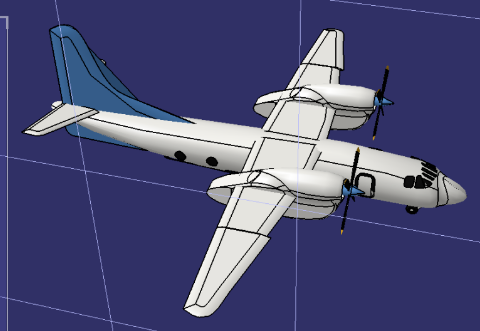 Antonov An-32wCģ3DD STEP STLʽ