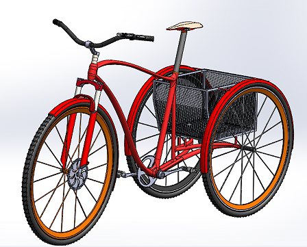 THREE WHEEL BIKE݆܇3DģD SolidworksOӋ