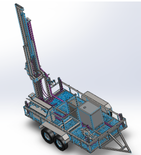 Water well drilling rigˮ@C(j)3D(sh)ģD SolidworksO(sh)Ӌ(j)
