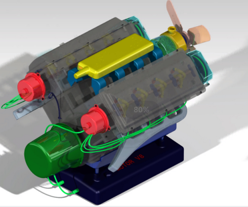 V8 Engine 8װlәCģ3DD CATIAOӋ STPʽ