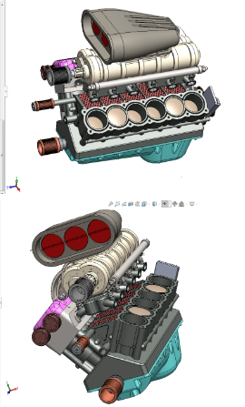 V12 ENGINE ASSEMBLYʮװlәCģ3DD SolidworksOӋ