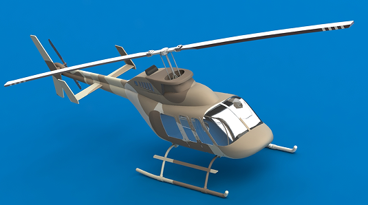 Bell 206 helicopterؐ206ֱC3D(sh)ģD STEPʽ