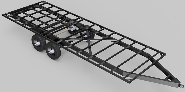 Flat bed trailer 10d܇3DģD STEPʽ