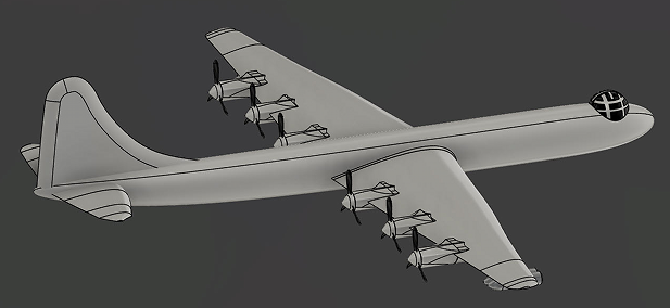 Convair B-36 PeacemakerZըC(j)(jin)ģ3DD STEP STLʽ
