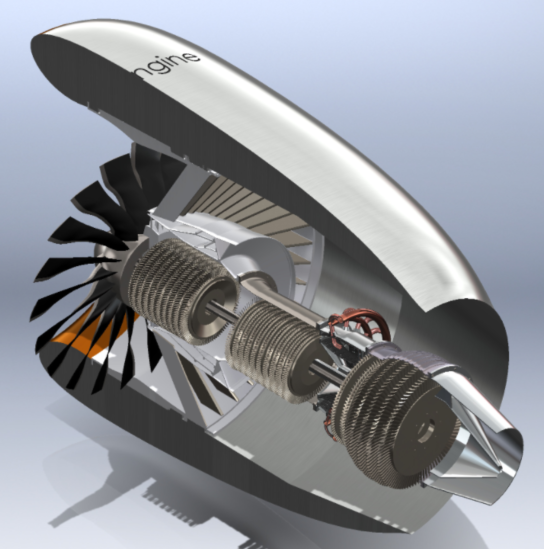 Turbo Fan Engine՜u݆LȰl(f)әC3D(sh)ģD STEPʽ