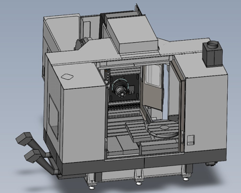 Haas EC-1600 Series ZTPʽ(sh)ؼӹĺ(jin)ģ3DD SolidworksO(sh)Ӌ(j)