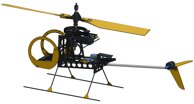 Single Rotor RC HeliֱC(j)Y(ji)(gu)3DD STEPʽ