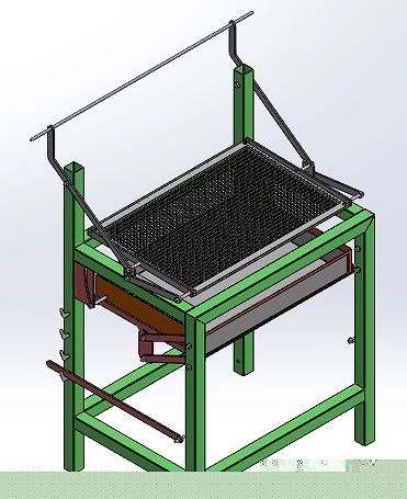 Rotating BBQ GrillD(zhun)3DD SolidworksO(sh)Ӌ STEP