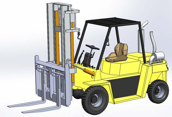fork-lift늄(dng)܇3D(sh)ģD SolidworksO(sh)Ӌ(j)