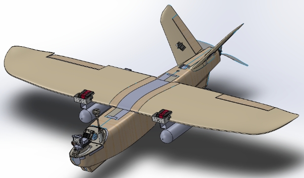 X UAV Mini Talon Bombero˙C3DģD SolidworksOӋ