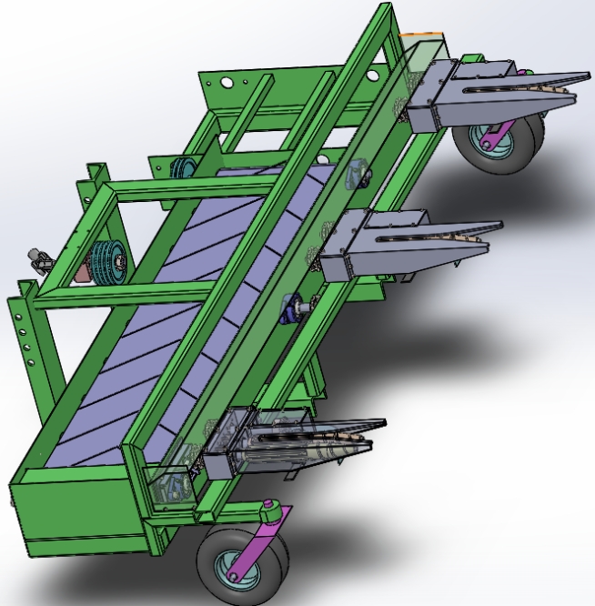 Corn pickerСոײժC(j)(gu)3D(sh)ģD SolidworksO(sh)Ӌ(j)