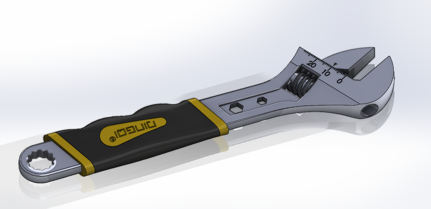 Adjustable+Wrench{(dio)(ji)İ3D(sh)ģD+STEPʽ