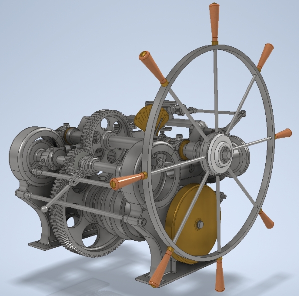 torpedo boat steering gear~ͧCY(ji)(gu)3D(sh)ģD STPʽ