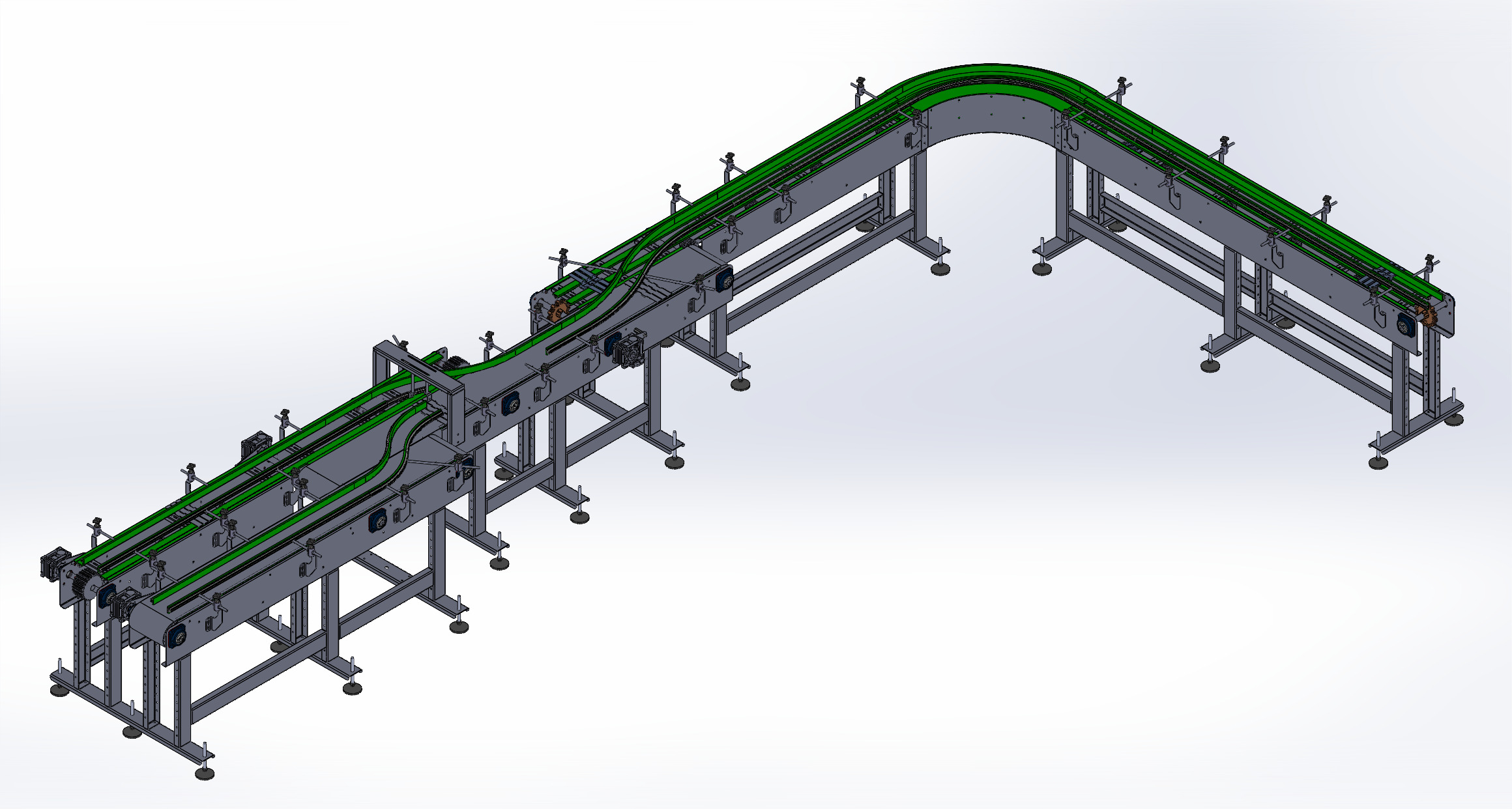 glass bottle transport conveyor lineƿ\ݔݔ;3DģD STEPʽ