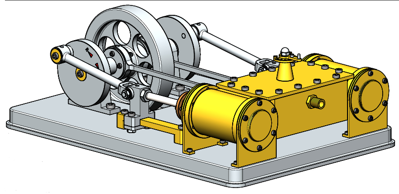 HORIZ. STEAM ENGINE 2ˮƽC3DģD SolidworksOӋ
