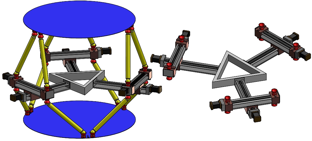 Radial-Peripheral CTpStewartƽ_(ti)3DD SolidworksO(sh)Ӌ(j)