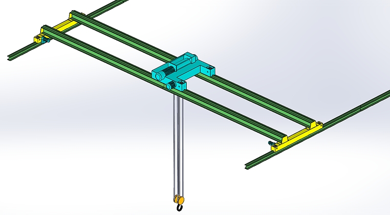 HOIST CRANEغJ׽Y(ji)(gu)3DD SolidworksO(sh)Ӌ